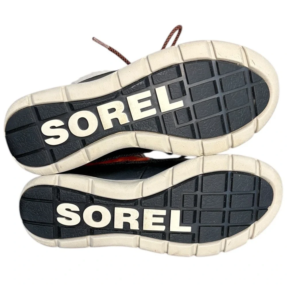 Sorel Explorer Joan Waterproof Winter Boots Red‎ Black NL3040-808 Womens Size 7